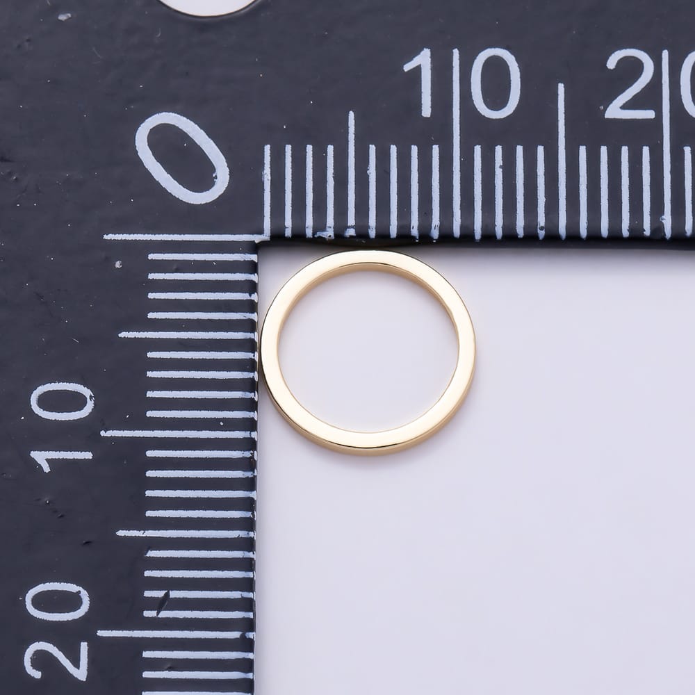 16K Gold Filled 8mm, 10mm, 12mm, 14mm, 16mm, 18mm, 20mm, 22mm, 24mm, 26mm, 28mm, 30mm, 32mm, 35mm, 38mm, 40mm, 50mm, 60mm, 70mm Minimalist Open Round Circle Link Findings | Findings-00512 ~ Findings-00530