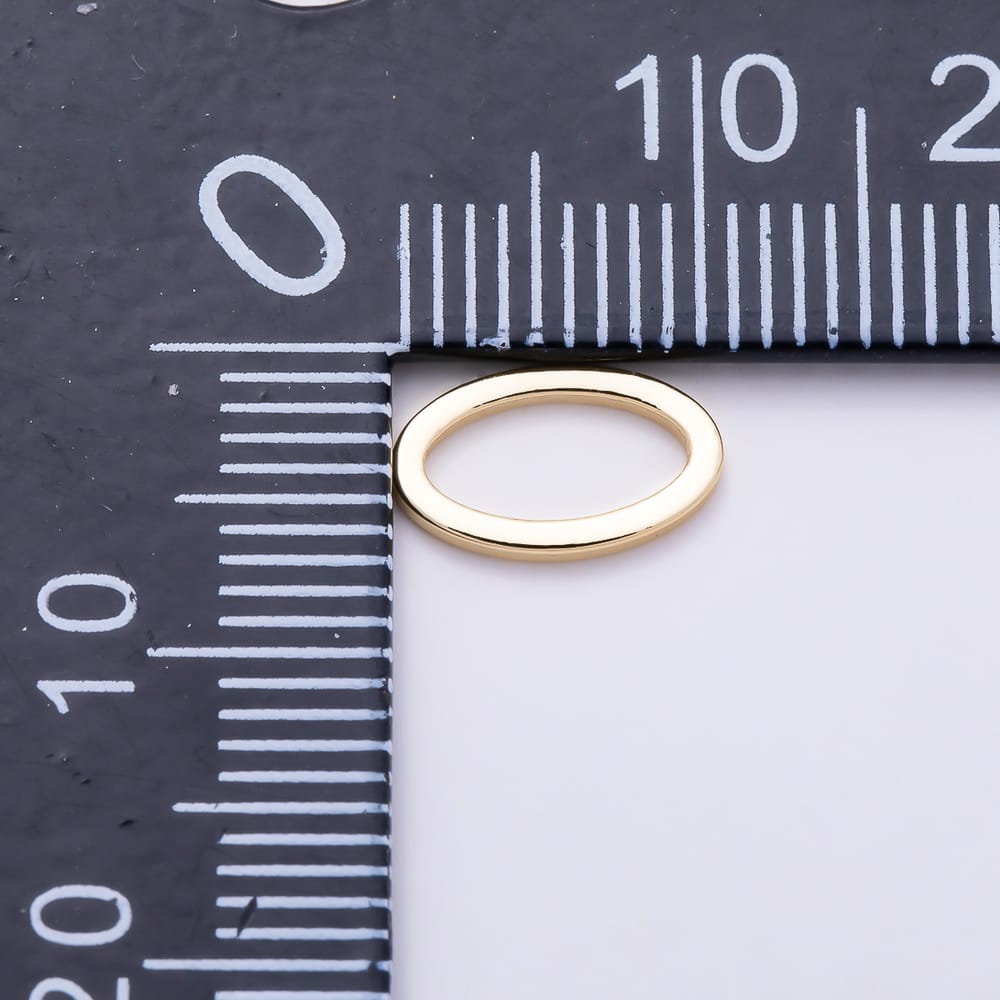 16K Gold Filled 10mm, 14.5mm, 20mm, 26mm, 45mm Minimalist Open Oval Link Findings | Findings-00531 ~ Findings-00535