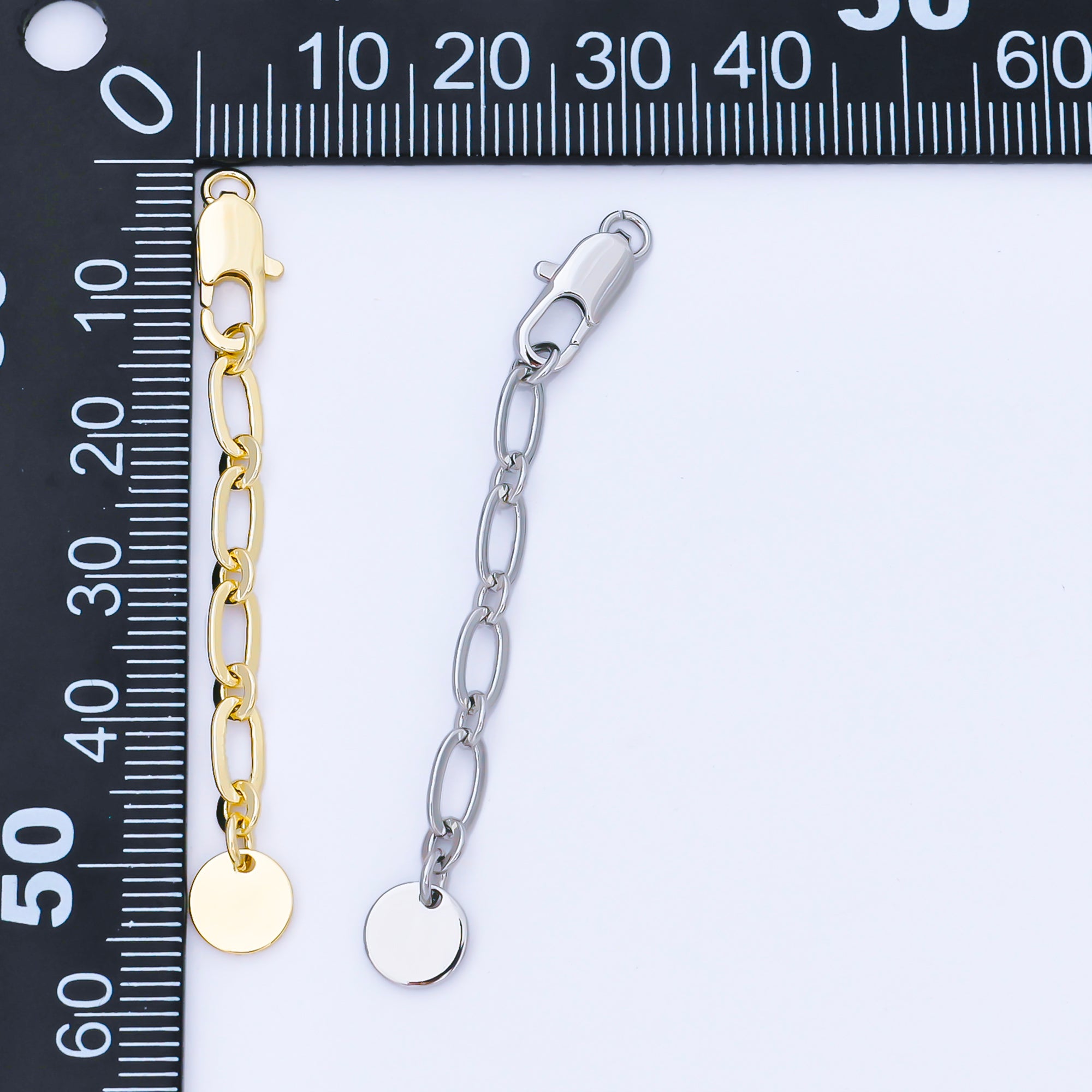14K Gold Filled Extension Tail Paperclip Chain w. Lobster Clasp Jewelry Finding | Z1487