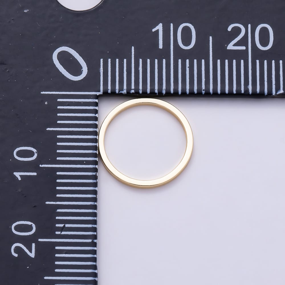 16K Gold Filled 8mm, 10mm, 12mm, 14mm, 16mm, 18mm, 20mm, 22mm, 24mm, 26mm, 28mm, 30mm, 32mm, 35mm, 38mm, 40mm, 50mm, 60mm, 70mm Minimalist Open Round Circle Link Findings | Findings-00512 ~ Findings-00530