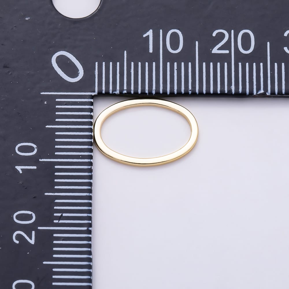16K Gold Filled 10mm, 14.5mm, 20mm, 26mm, 45mm Minimalist Open Oval Link Findings | Findings-00531 ~ Findings-00535
