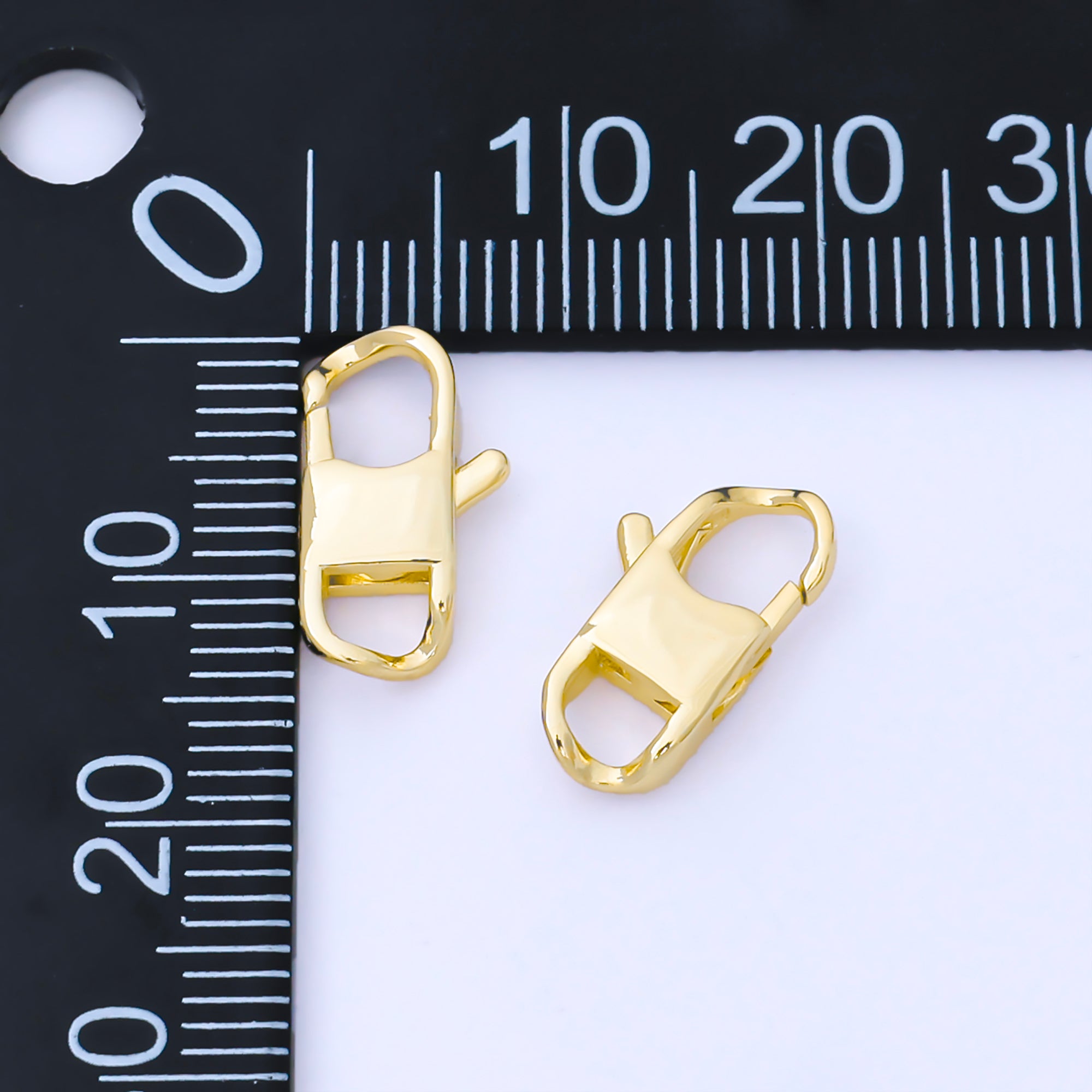 14K Gold Filled 14.5mm Minimalist Lobster Clasp Open Charm Finding | Z1343 Z1344