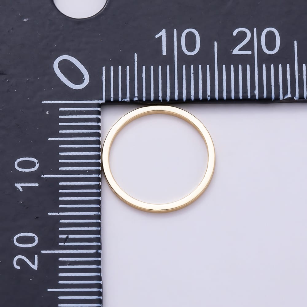 16K Gold Filled 8mm, 10mm, 12mm, 14mm, 16mm, 18mm, 20mm, 22mm, 24mm, 26mm, 28mm, 30mm, 32mm, 35mm, 38mm, 40mm, 50mm, 60mm, 70mm Minimalist Open Round Circle Link Findings | Findings-00512 ~ Findings-00530