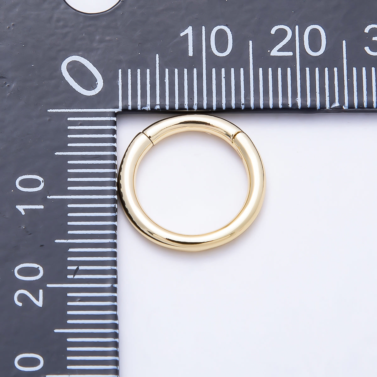 16K Gold Filled 15mm Minimalist Circle Round Pull Gate Findings | Findings-00418