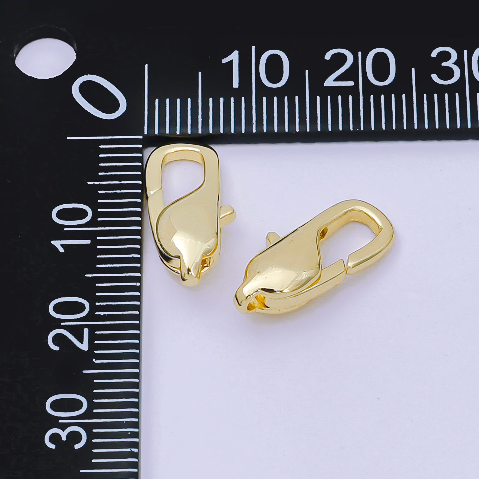 14K Gold Filled 17mm Thick Lobster Clasp Closure Finding in Gold & Silver | Z1337