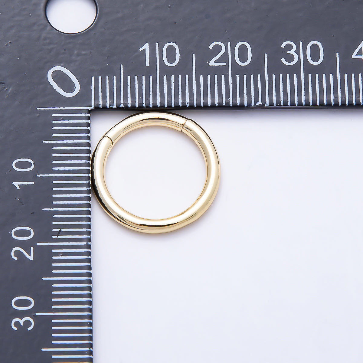 16K Gold Filled 17.7mm Minimalist Circle Round Pull Gate Findings | Findings-00419