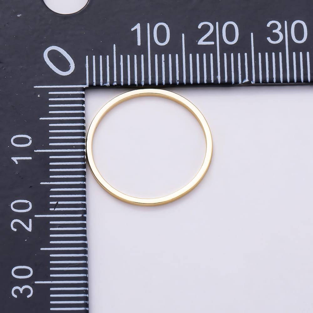 16K Gold Filled 8mm, 10mm, 12mm, 14mm, 16mm, 18mm, 20mm, 22mm, 24mm, 26mm, 28mm, 30mm, 32mm, 35mm, 38mm, 40mm, 50mm, 60mm, 70mm Minimalist Open Round Circle Link Findings | Findings-00512 ~ Findings-00530