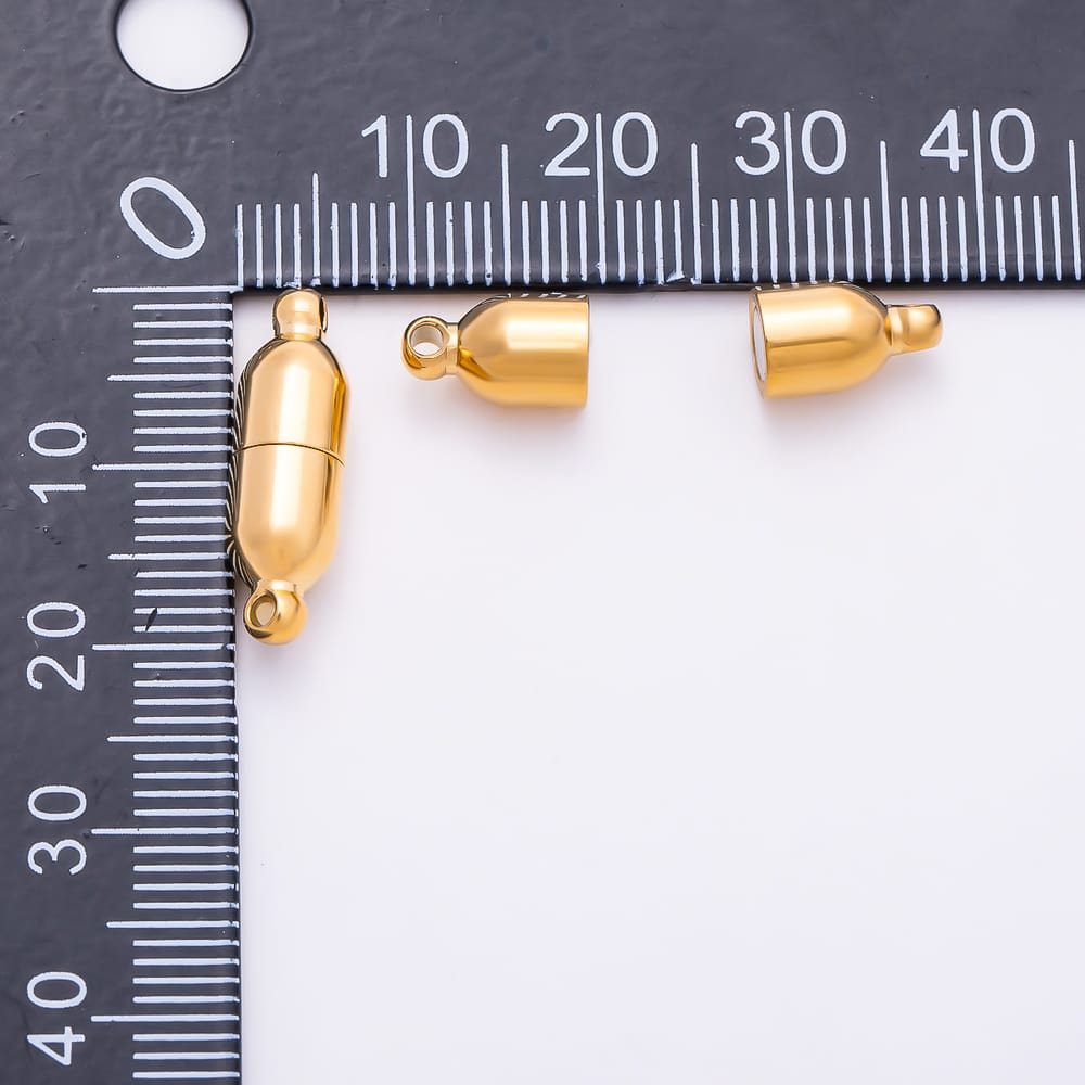Stainless Steel 19mm Cylindrical Capsule Barrel Magnetic Clasp Findings | Findings-00637