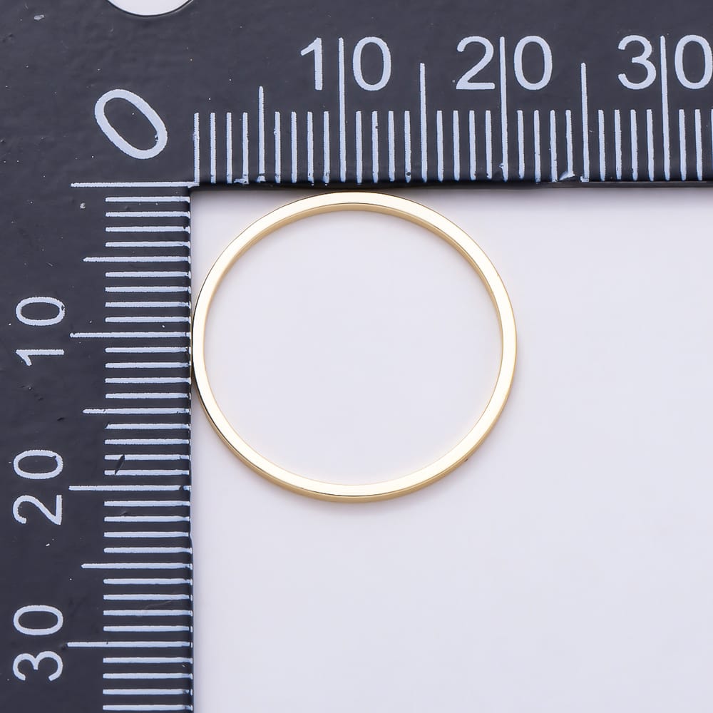 16K Gold Filled 8mm, 10mm, 12mm, 14mm, 16mm, 18mm, 20mm, 22mm, 24mm, 26mm, 28mm, 30mm, 32mm, 35mm, 38mm, 40mm, 50mm, 60mm, 70mm Minimalist Open Round Circle Link Findings | Findings-00512 ~ Findings-00530