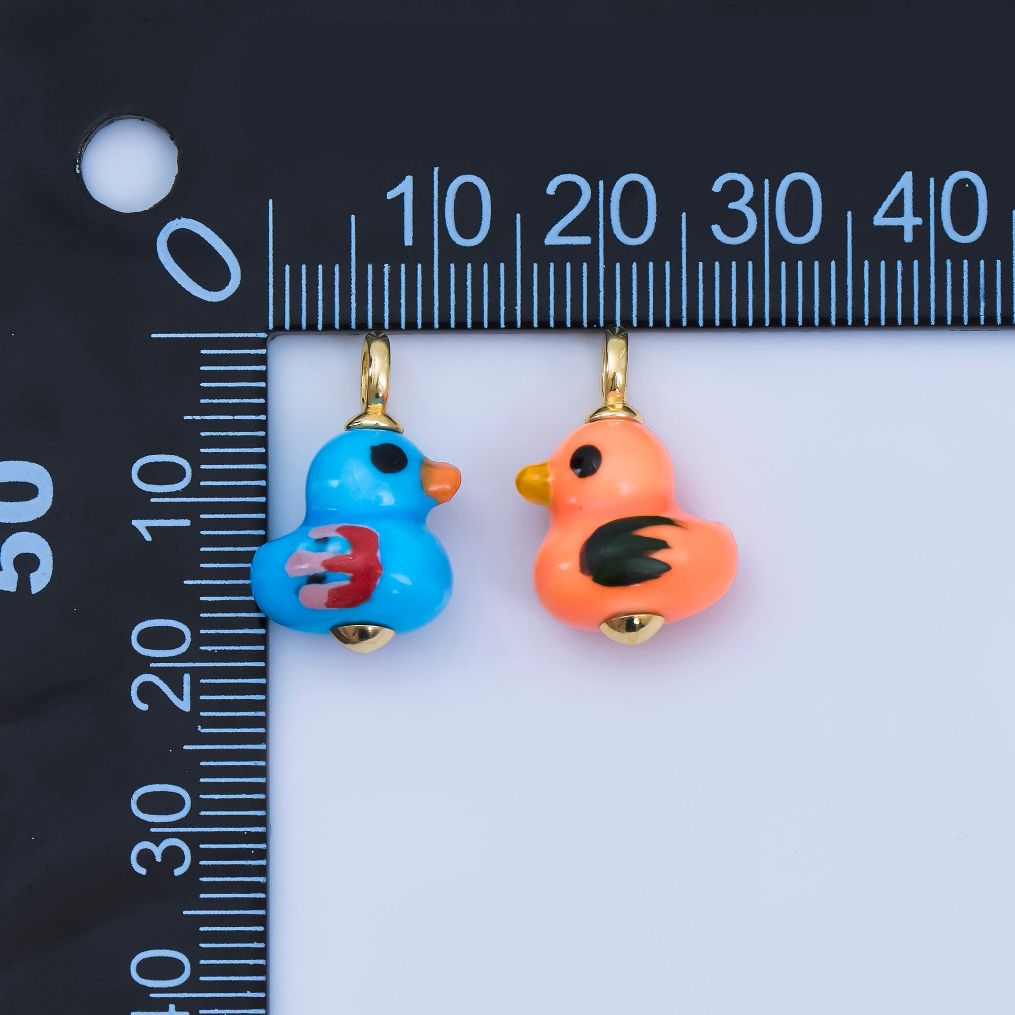 24K Gold Filled 20mm Bird Ceramic Porcelain Drop Pendant | C953 - C959