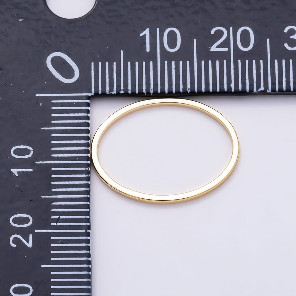 16K Gold Filled 10mm, 14.5mm, 20mm, 26mm, 45mm Minimalist Open Oval Link Findings | Findings-00531 ~ Findings-00535