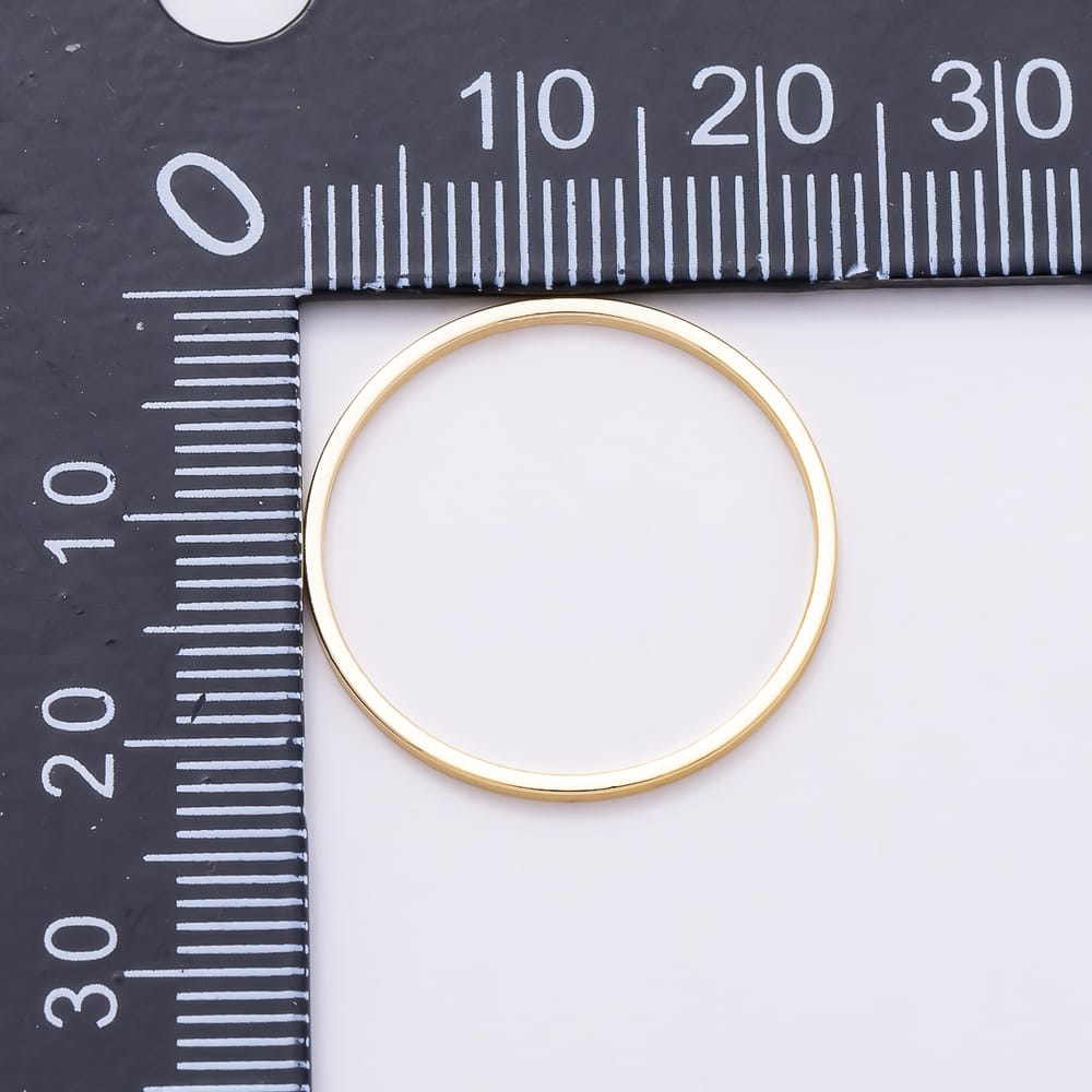 16K Gold Filled 8mm, 10mm, 12mm, 14mm, 16mm, 18mm, 20mm, 22mm, 24mm, 26mm, 28mm, 30mm, 32mm, 35mm, 38mm, 40mm, 50mm, 60mm, 70mm Minimalist Open Round Circle Link Findings | Findings-00512 ~ Findings-00530