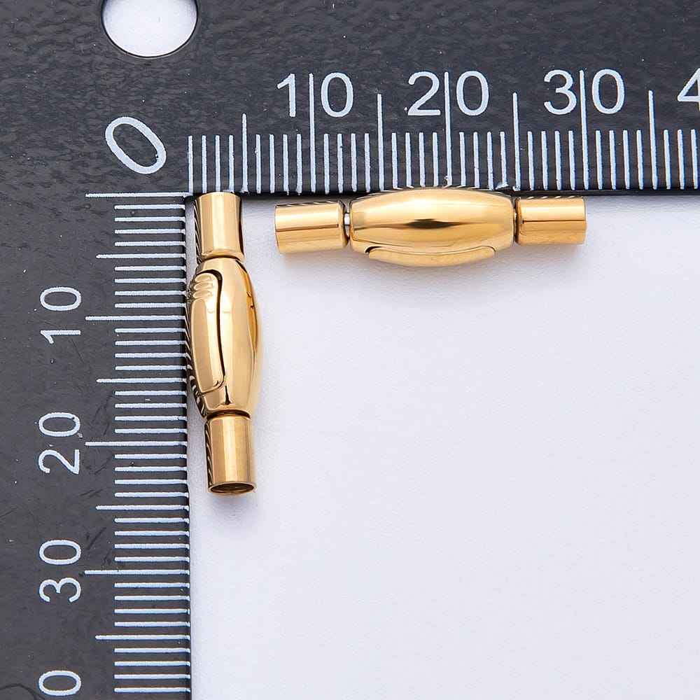 Stainless Steel 22mm Oval Push Bayonet Barrel Clasp Findings | Findings-00592