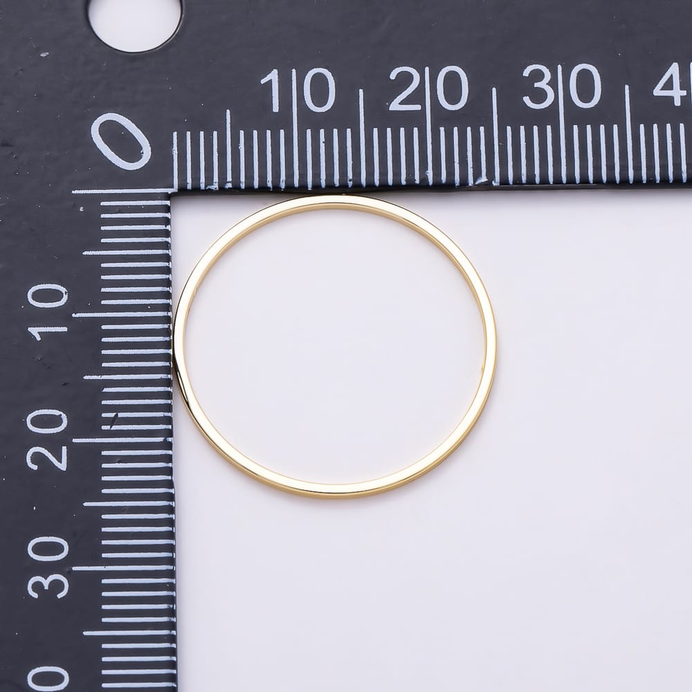16K Gold Filled 8mm, 10mm, 12mm, 14mm, 16mm, 18mm, 20mm, 22mm, 24mm, 26mm, 28mm, 30mm, 32mm, 35mm, 38mm, 40mm, 50mm, 60mm, 70mm Minimalist Open Round Circle Link Findings | Findings-00512 ~ Findings-00530