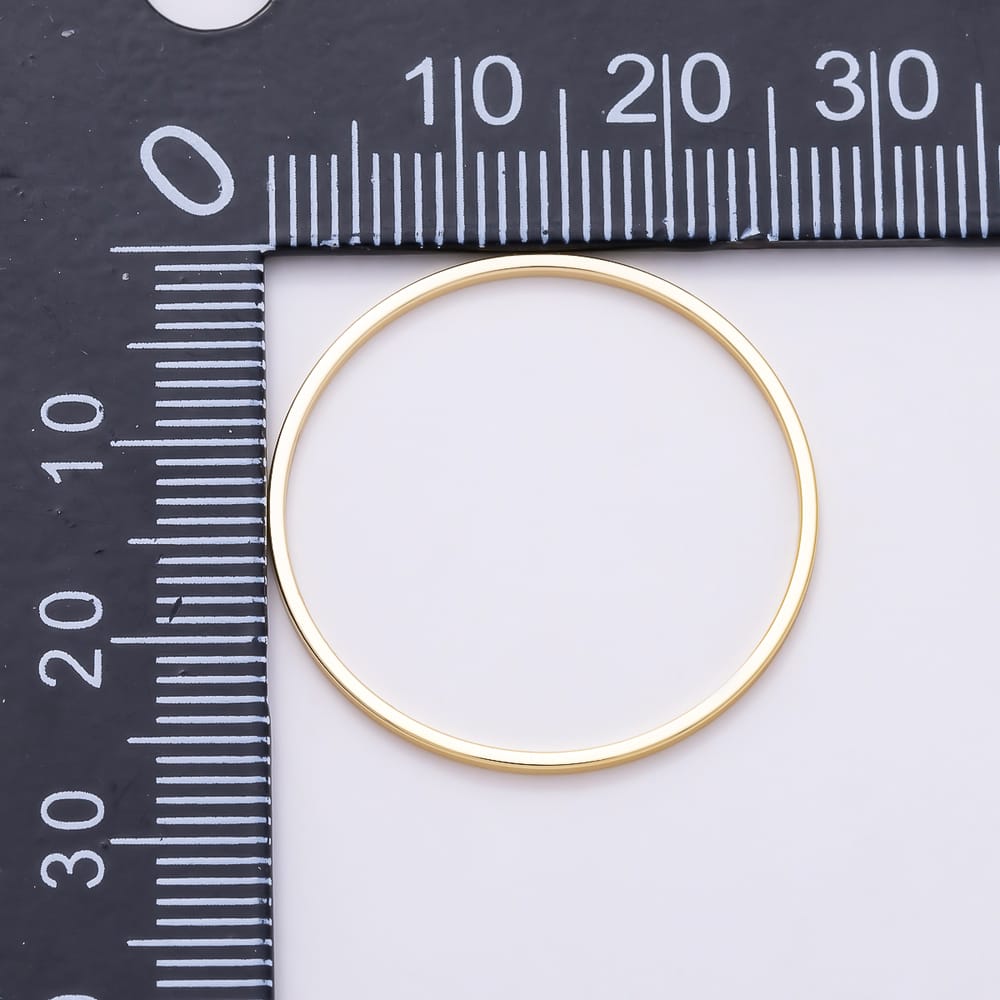 16K Gold Filled 8mm, 10mm, 12mm, 14mm, 16mm, 18mm, 20mm, 22mm, 24mm, 26mm, 28mm, 30mm, 32mm, 35mm, 38mm, 40mm, 50mm, 60mm, 70mm Minimalist Open Round Circle Link Findings | Findings-00512 ~ Findings-00530