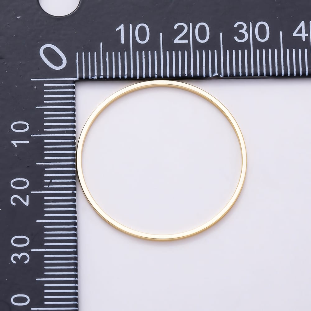 16K Gold Filled 8mm, 10mm, 12mm, 14mm, 16mm, 18mm, 20mm, 22mm, 24mm, 26mm, 28mm, 30mm, 32mm, 35mm, 38mm, 40mm, 50mm, 60mm, 70mm Minimalist Open Round Circle Link Findings | Findings-00512 ~ Findings-00530