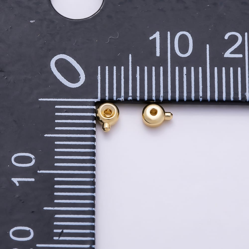 16K Gold Filled 4mm Minimalist Rondelle Stopper Findings by 20 Pieces | Findings-00187