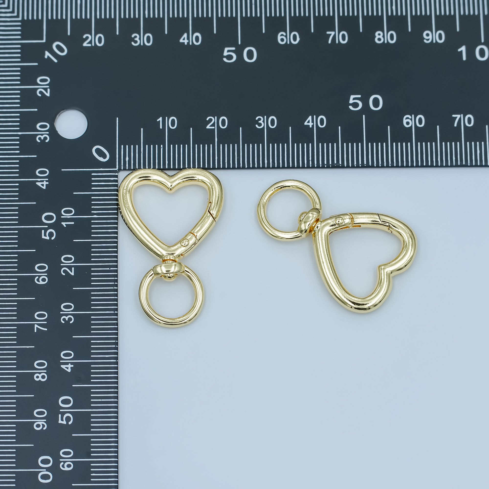 24K Gold Filled Heart Push Gate Swivel Bag Charm Finding | Z1142