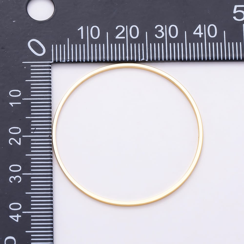 16K Gold Filled 8mm, 10mm, 12mm, 14mm, 16mm, 18mm, 20mm, 22mm, 24mm, 26mm, 28mm, 30mm, 32mm, 35mm, 38mm, 40mm, 50mm, 60mm, 70mm Minimalist Open Round Circle Link Findings | Findings-00512 ~ Findings-00530