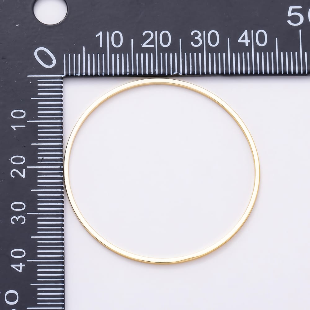 16K Gold Filled 8mm, 10mm, 12mm, 14mm, 16mm, 18mm, 20mm, 22mm, 24mm, 26mm, 28mm, 30mm, 32mm, 35mm, 38mm, 40mm, 50mm, 60mm, 70mm Minimalist Open Round Circle Link Findings | Findings-00512 ~ Findings-00530