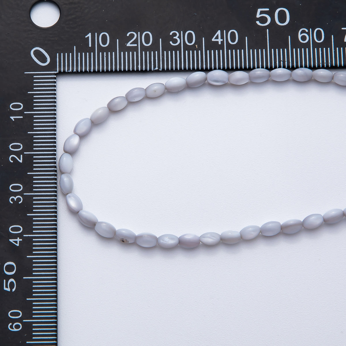 4mm x 3mm Blue, Purple Shell Pearl Oval Gemstone Strand | WA-03495 WA-03496