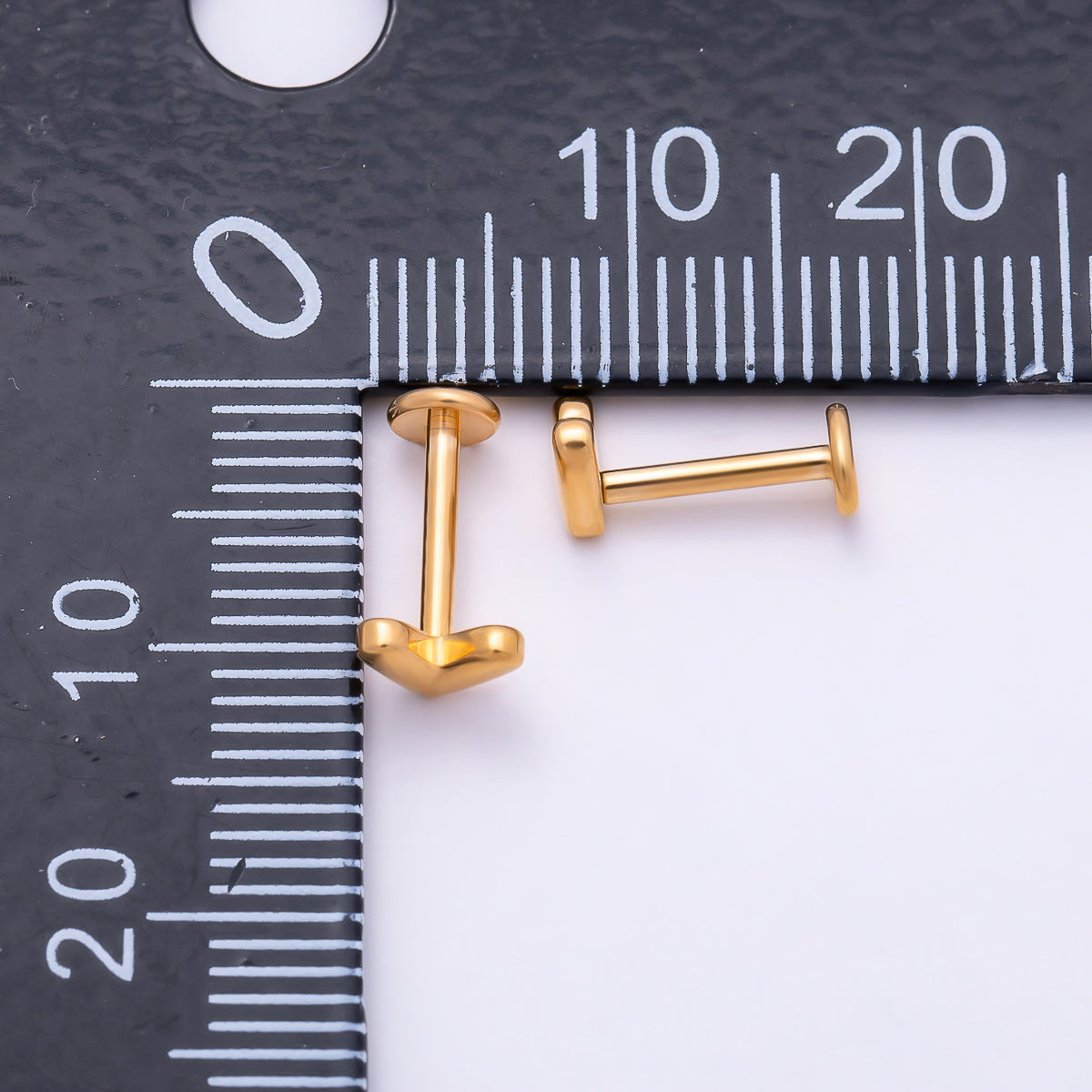 Titanium 4.5mm Minimalist Heart Universal Cartilage Piercing Flat Back Stud | Findings-00432