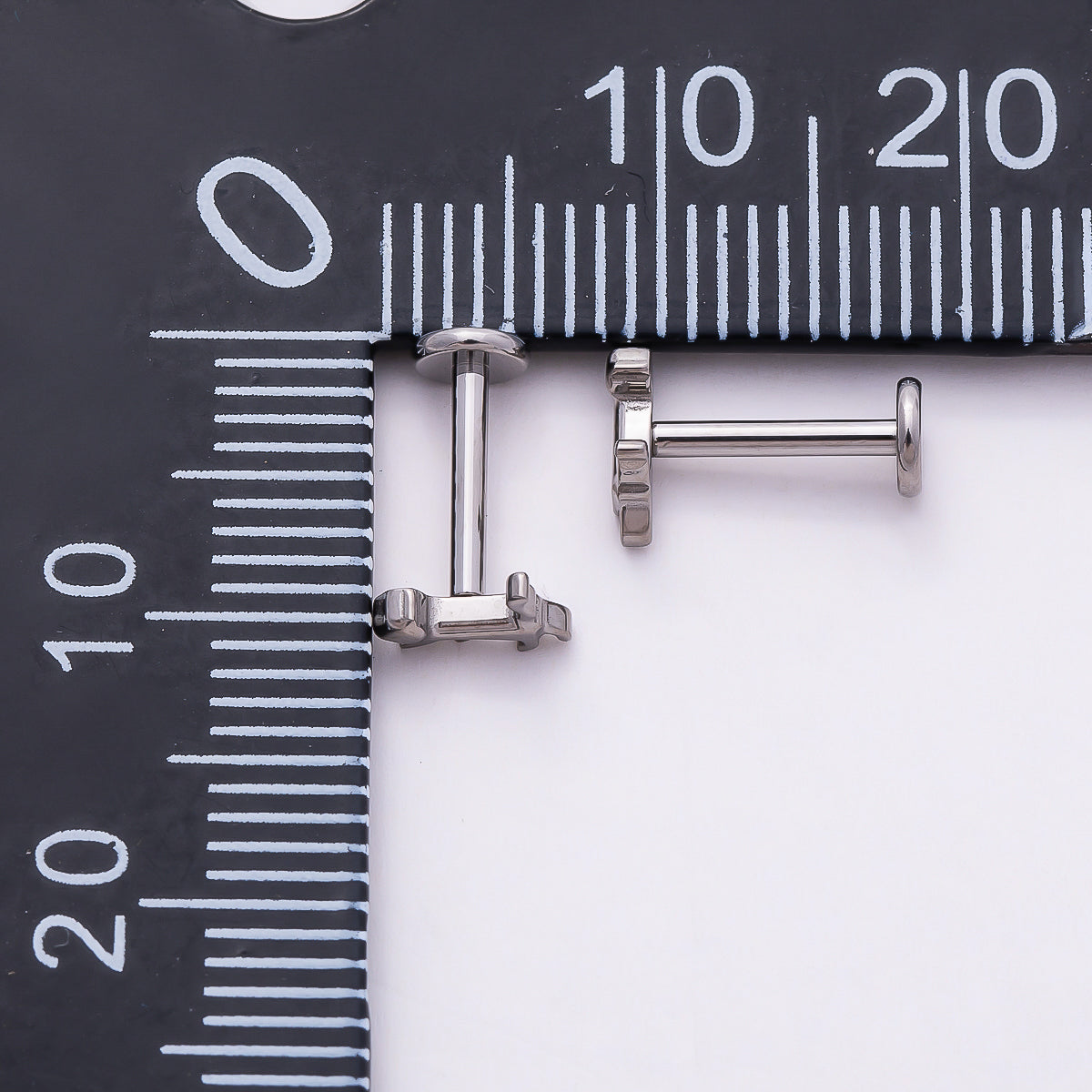 Titanium 4.5mm Minimalist Pet Cat Dog Cartilage Piercing Flat Back Stud in Gold & Silver | Findings-00365 Findings-00366