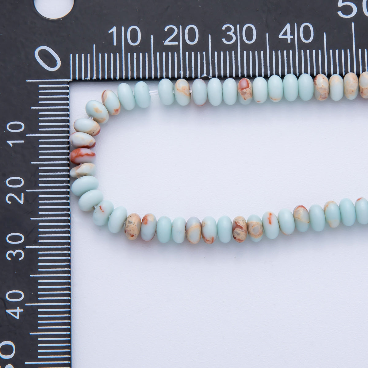 4.8mm x 2.5mm Rondelle Natural Gemstone Strand Finding | WA-04176 ~ WA-04185
