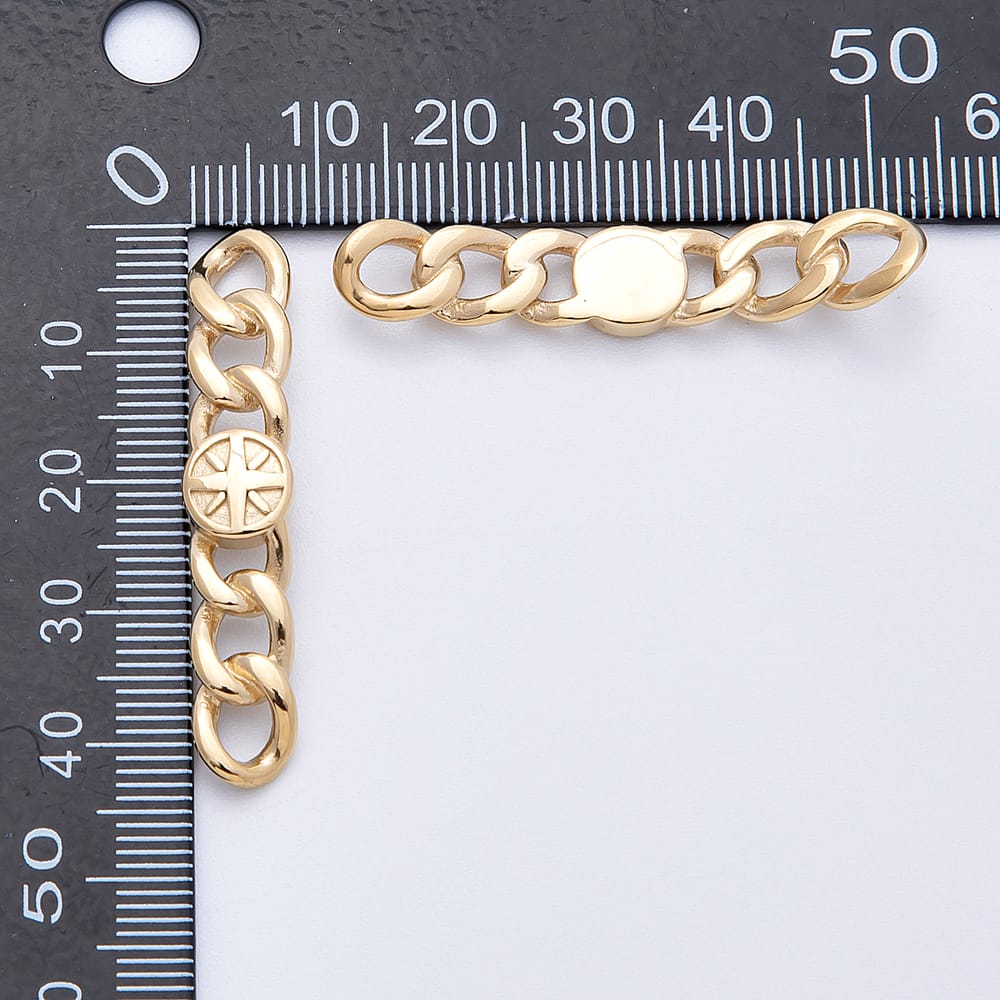 Stainless Steel 42mm North Star Compass Curb Chain Connector Bar Findings | Findings-00590