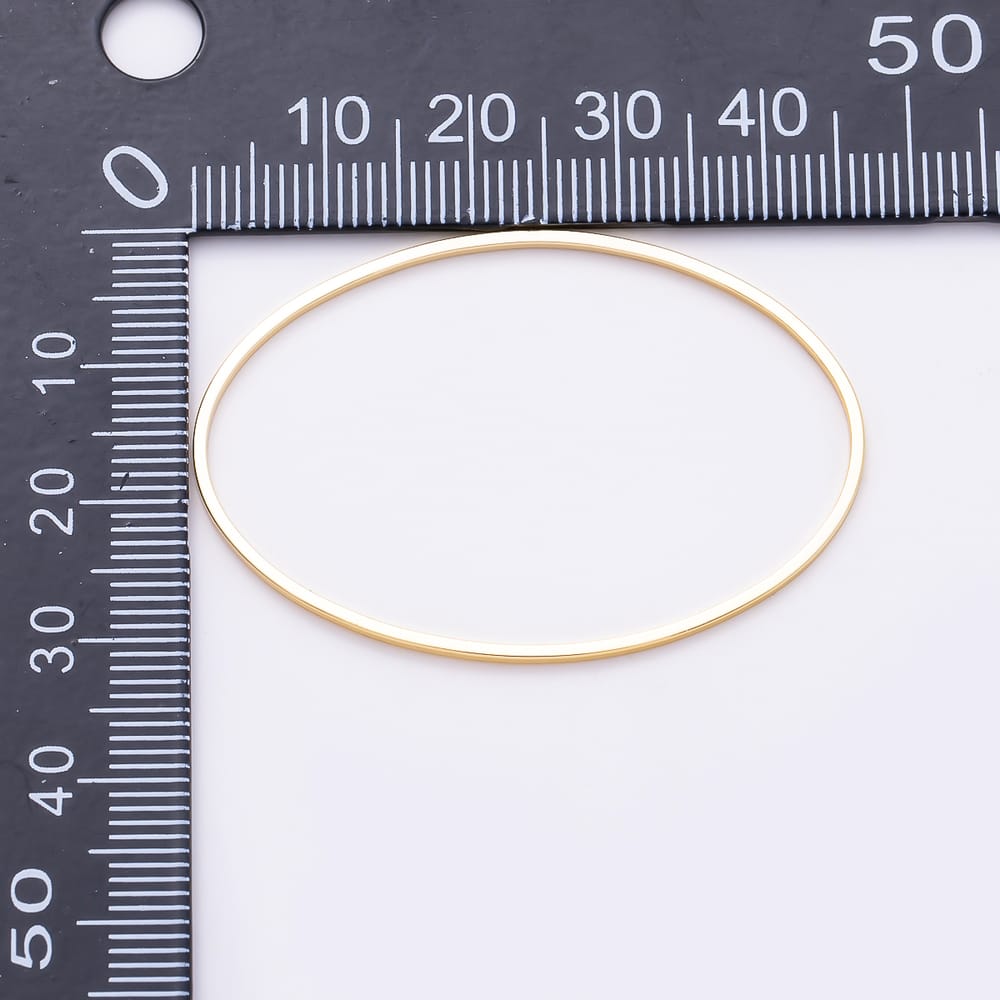 16K Gold Filled 10mm, 14.5mm, 20mm, 26mm, 45mm Minimalist Open Oval Link Findings | Findings-00531 ~ Findings-00535