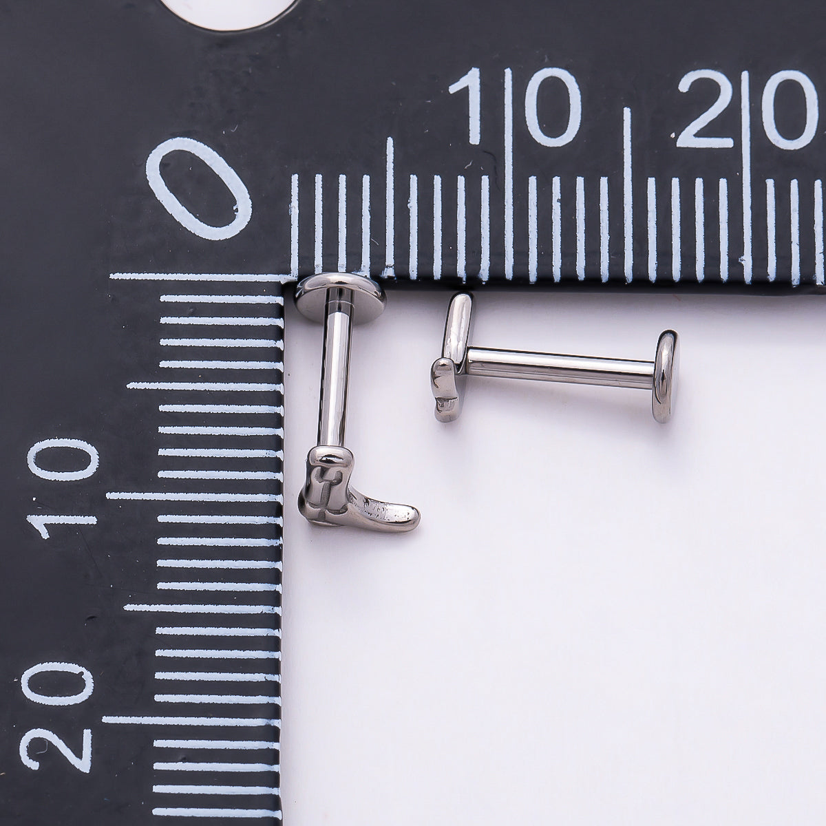 Titanium 6mm Cowboy Boot Cartilage Piercing Flat Back Stud in Gold & Silver | Findings-00387