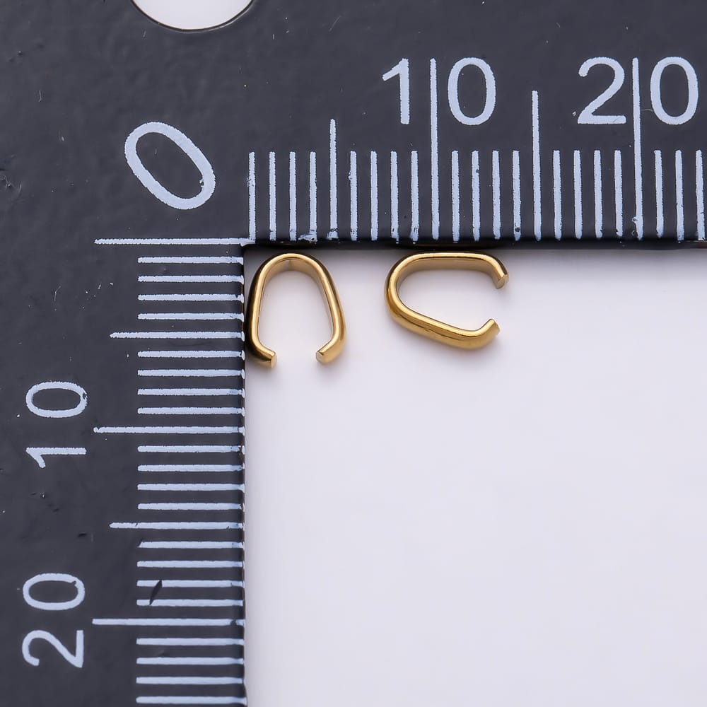 Stainless Steel 6mm Minimalist Oval Hook Pendant Clasp Closure Enhancer Findings by 10 Pieces | Findings-00216