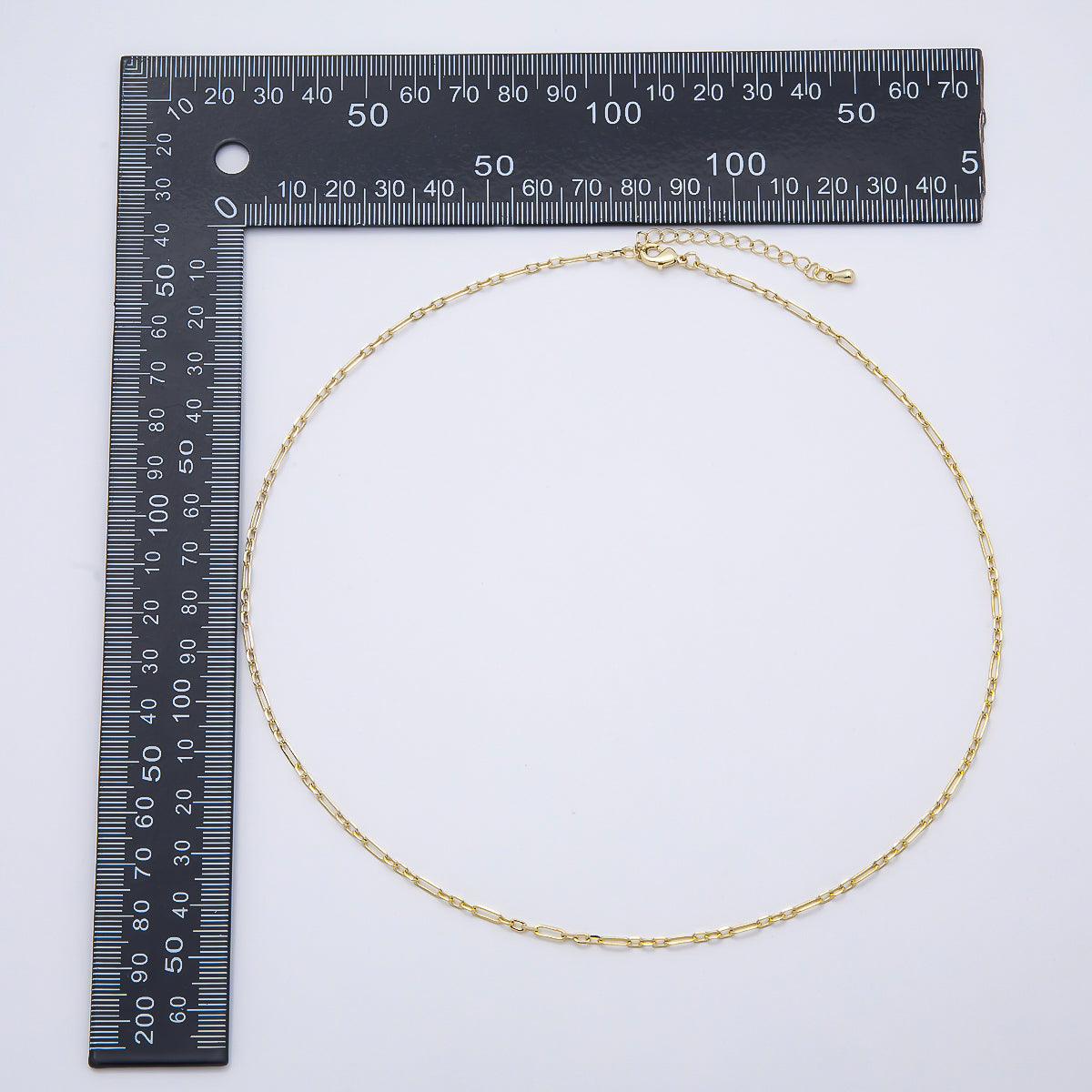 16K Gold Filled 2mm Minimalist Paperclip Chain 17.5 Inch, 20 Inch Necklace | WA-04709 WA-04710