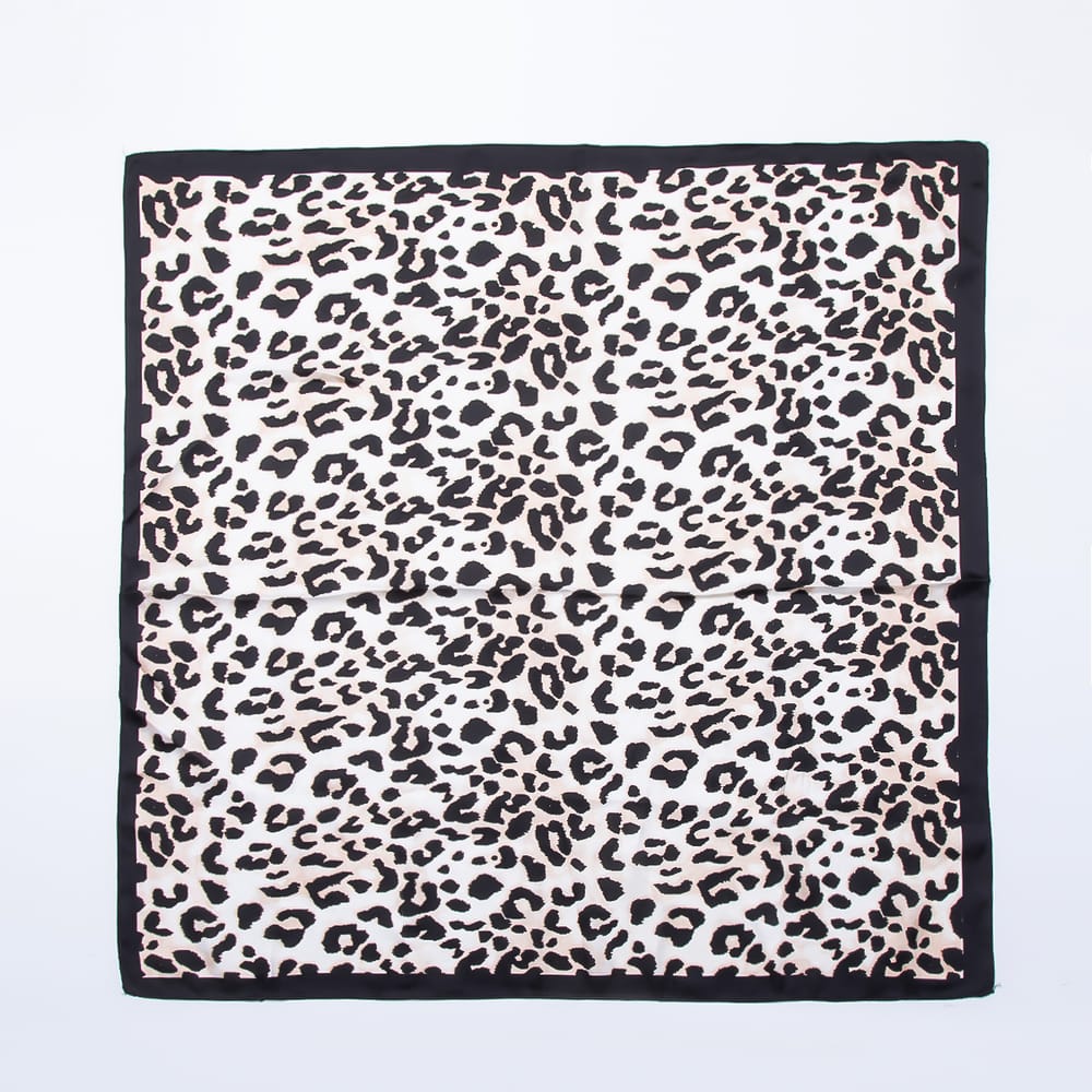 Leopard Animal Print Satin Silk Scarf Necklace | WA-01068