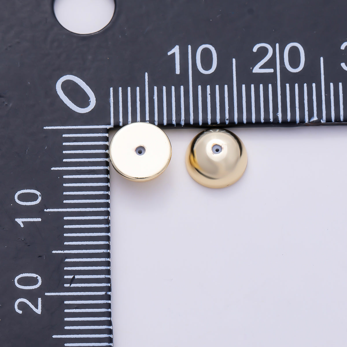 16K Gold Filled 7mm Minimalist Dome Silicone Stopper Earring Backs Findings Set by 8 Pieces | Findings-00503