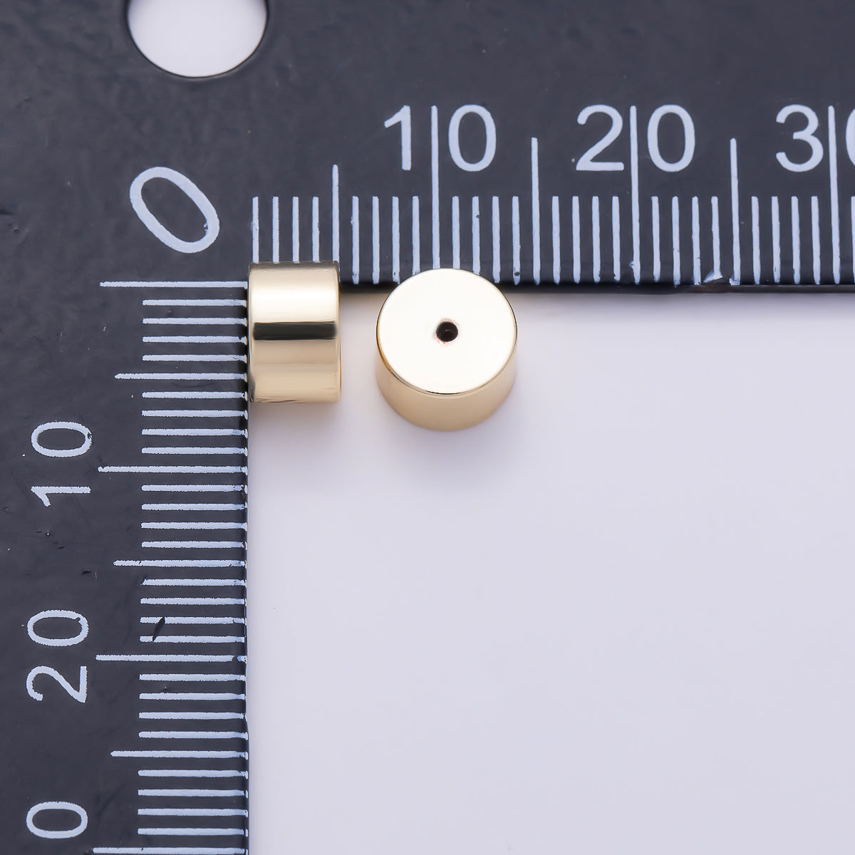 16K Gold Filled 7mm Minimalist Rondelle Tube Silicone Stopper Earring Backs Findings Set by 8 Pieces | Findings-00507