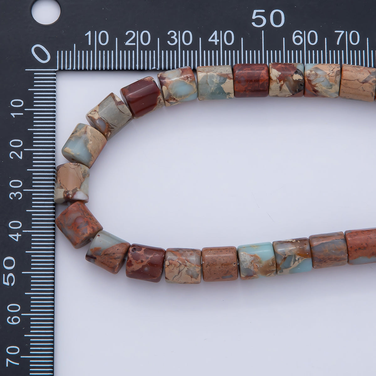 8.2mm Amazonite Natural Gemstone Tube Bead Strand Finding | WA-3850