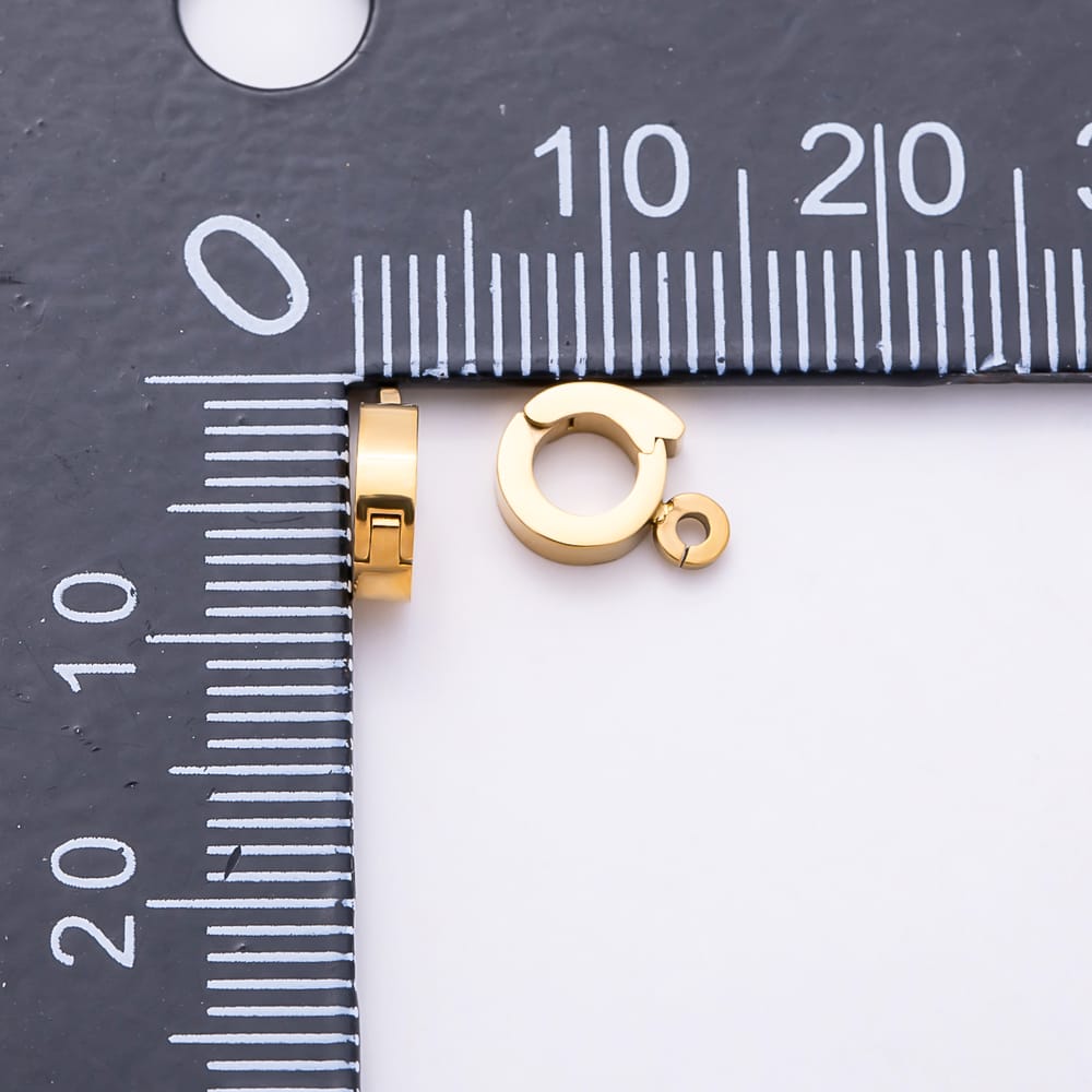 Stainless Steel 8.5mm Minimalist Pull Snap Closure Findings in Gold & Silver | Findings-00202 Findings-00203