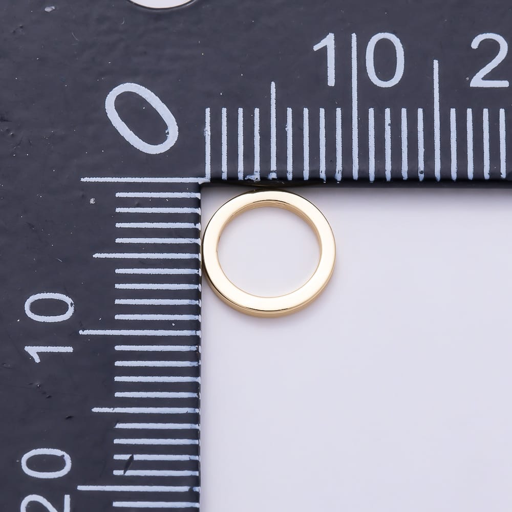 16K Gold Filled 8mm, 10mm, 12mm, 14mm, 16mm, 18mm, 20mm, 22mm, 24mm, 26mm, 28mm, 30mm, 32mm, 35mm, 38mm, 40mm, 50mm, 60mm, 70mm Minimalist Open Round Circle Link Findings | Findings-00512 ~ Findings-00530