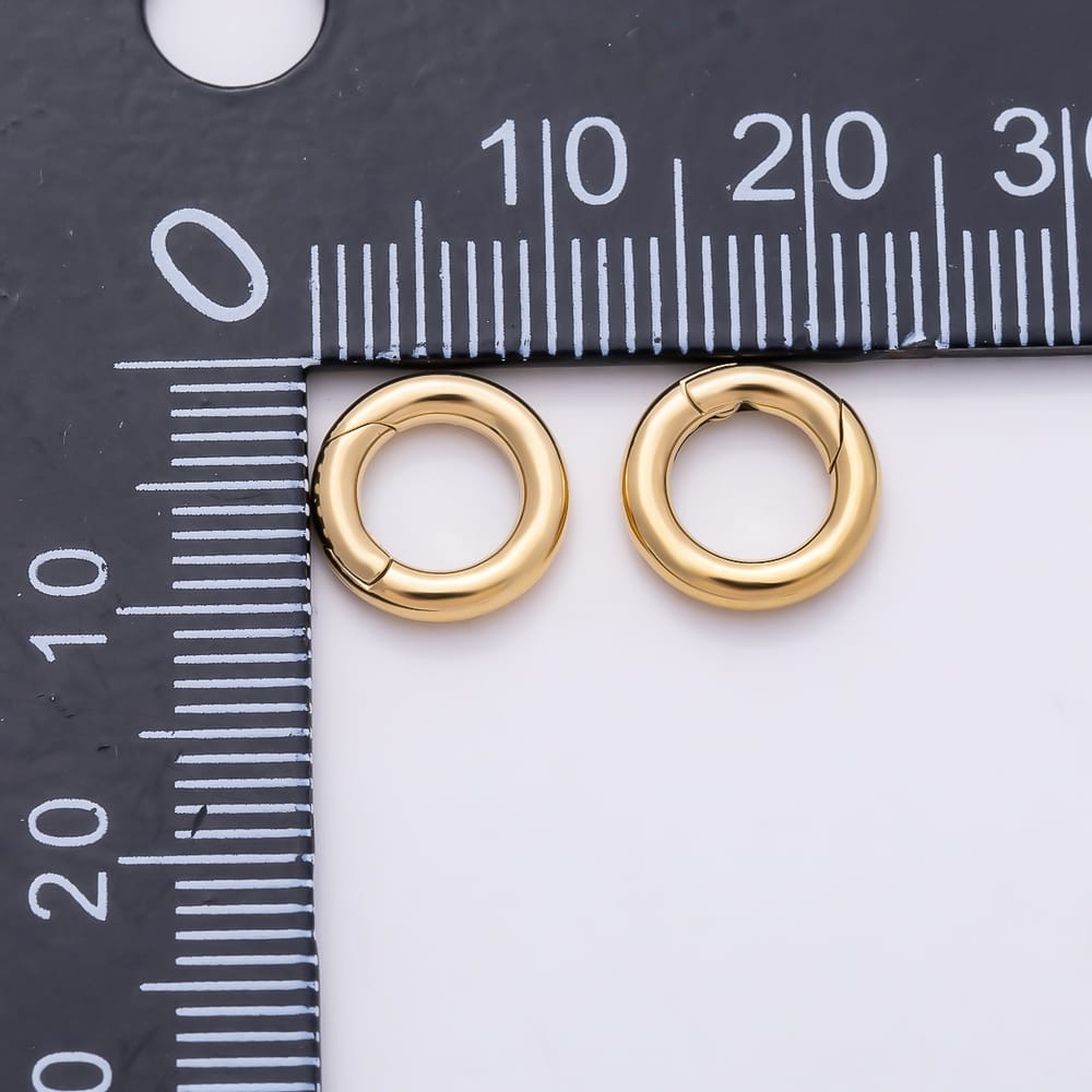 Stainless Steel 10mm Round Spring Snap Gate O-Ring Clasp Findings | Findings-00611 - Findings-00612