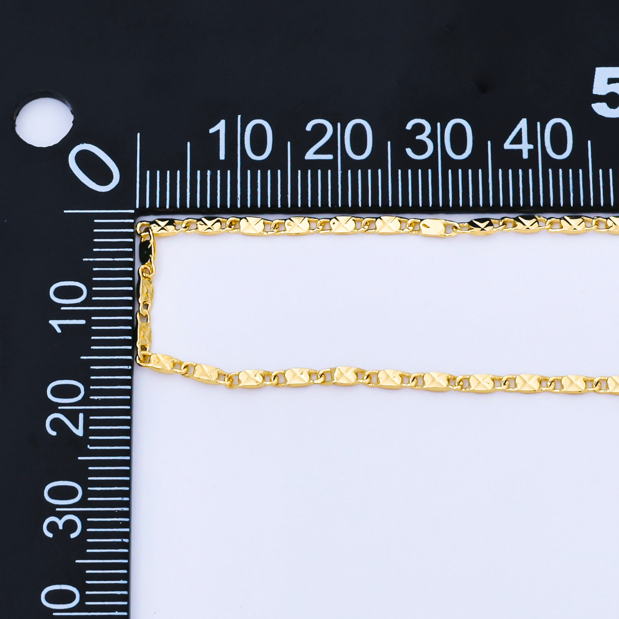 24K Gold Filled 1.8mm Dainty Edged Mariner Link Unfinished Chain by Yard | Roll-1994