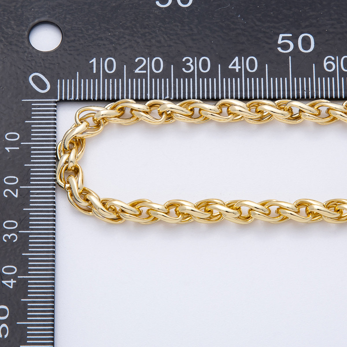 18K Gold Filled 5mm Minimalist Foxtail Unfinished Chain by Yard | Roll-1810