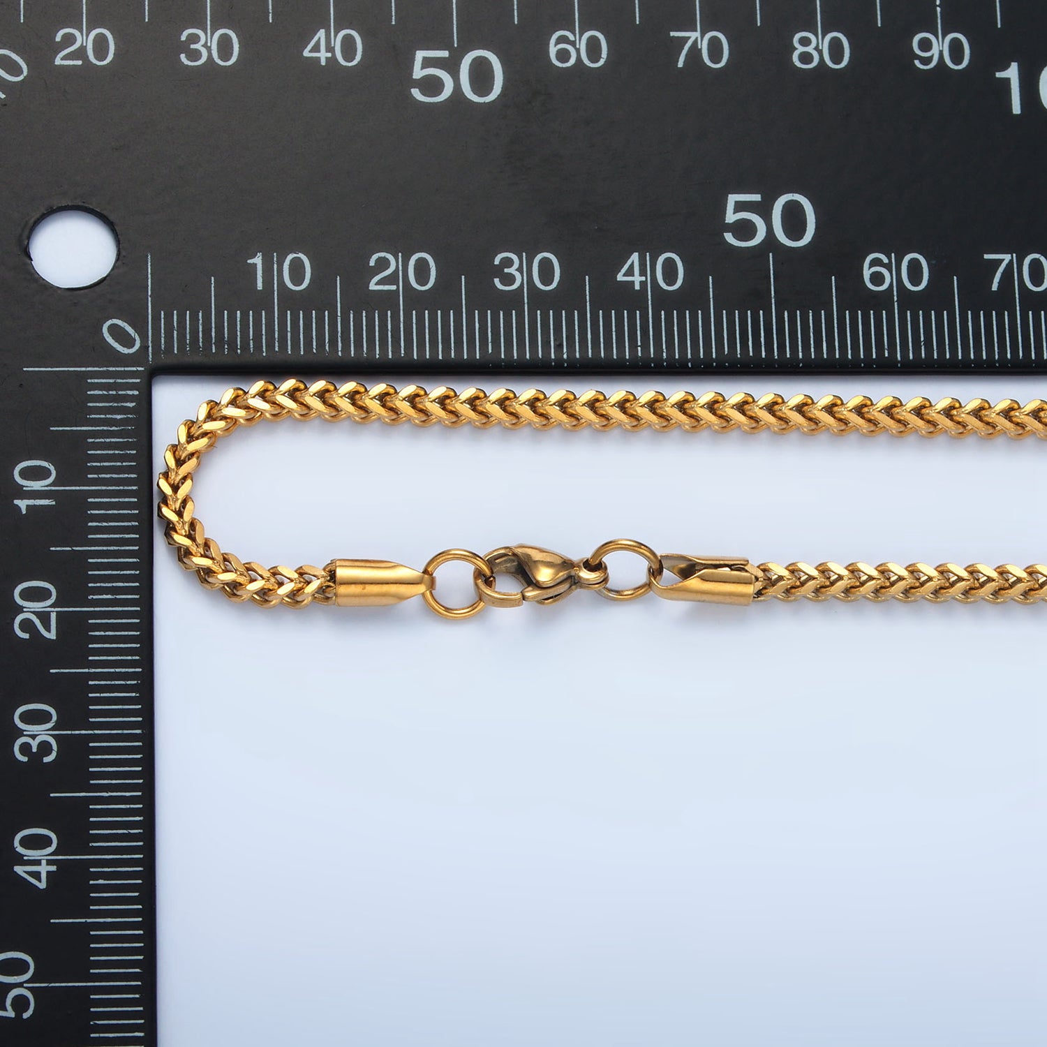 Stainless Steel 2.7mm Curb Chain 20 Inch Necklace in Gold & Silver | WA-2590 WA-2591