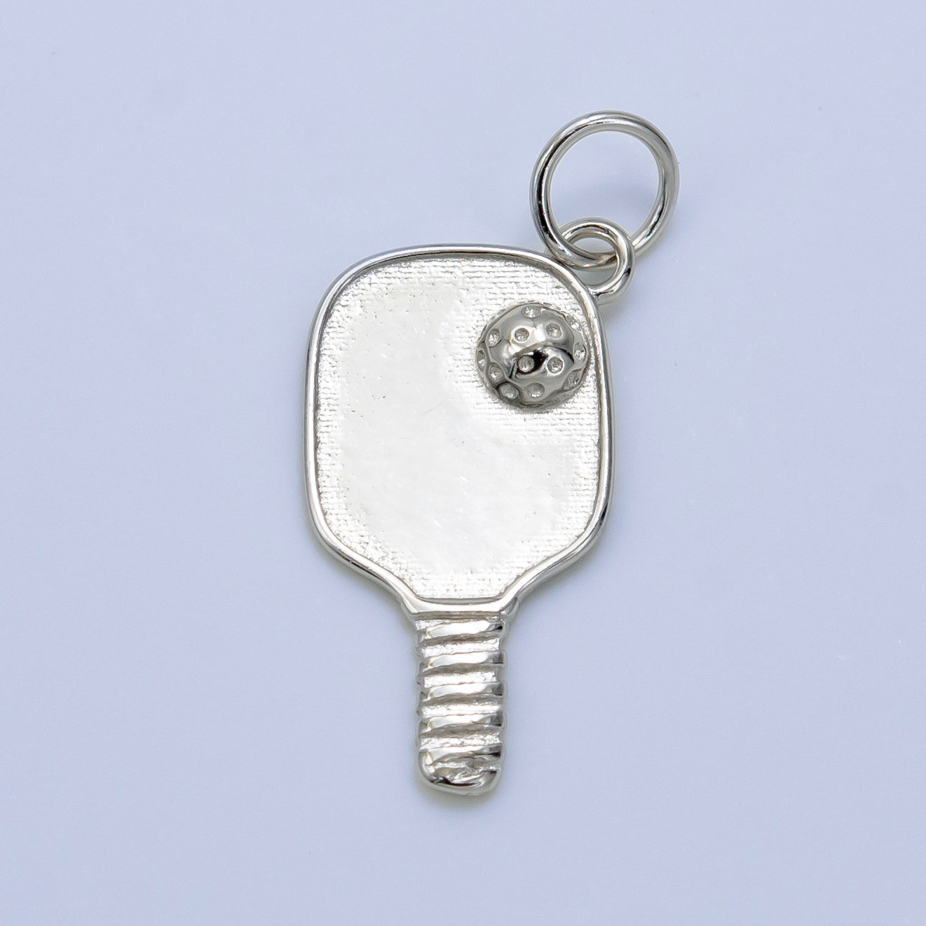 Sterling Silver Pickle Ball Paddle Sports Charm | SL-526