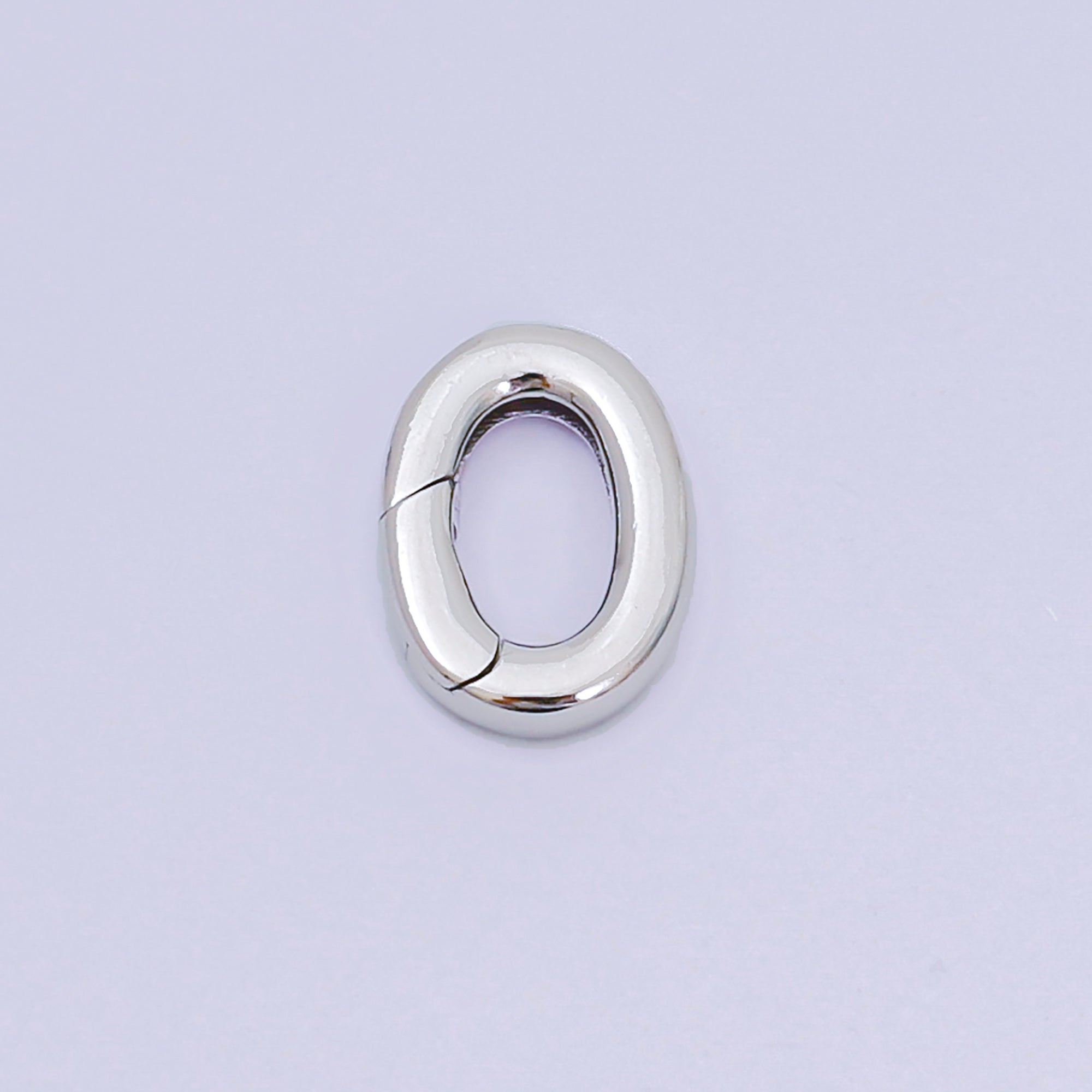 S925 Sterling Silver Push Gate Oval Clasp Closure Finding Supply | SL-674