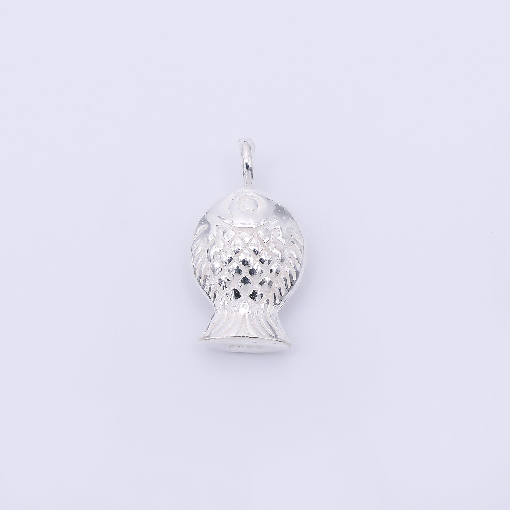 S925 Sterling Silver 12mm Dainty Mini Fish Charm | SL687
