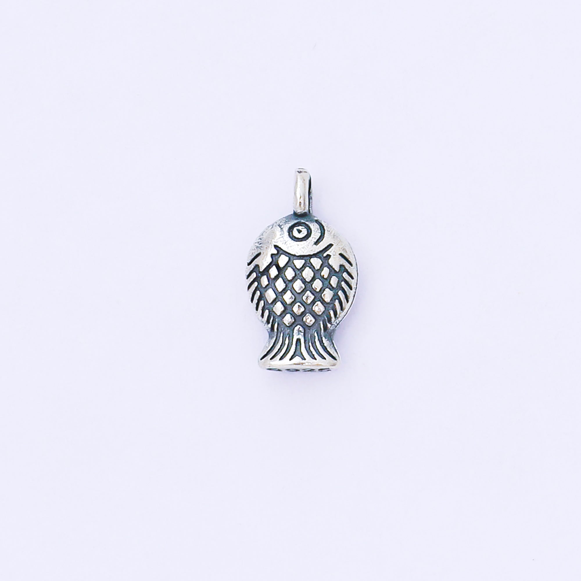 S925 Sterling Silver 11mm Guardian Fish Charm | SL-691