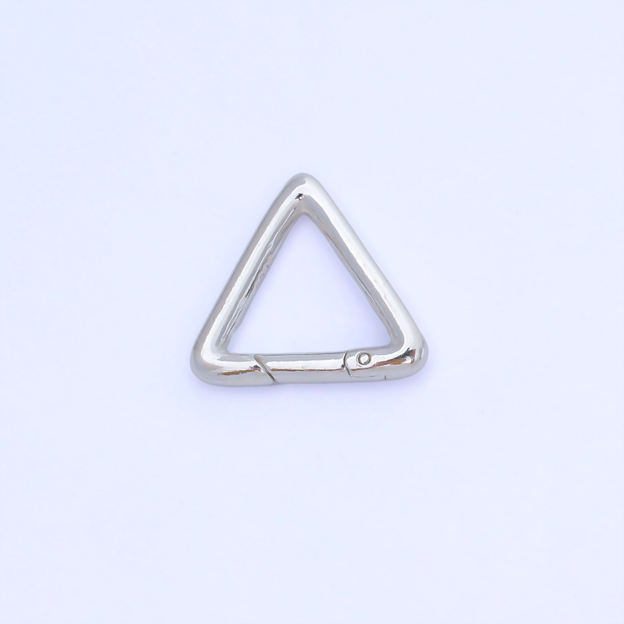 S925 Sterling Silver 14mm Minimalist Triangle Push Gate Clasp Closure Finding | SL-695