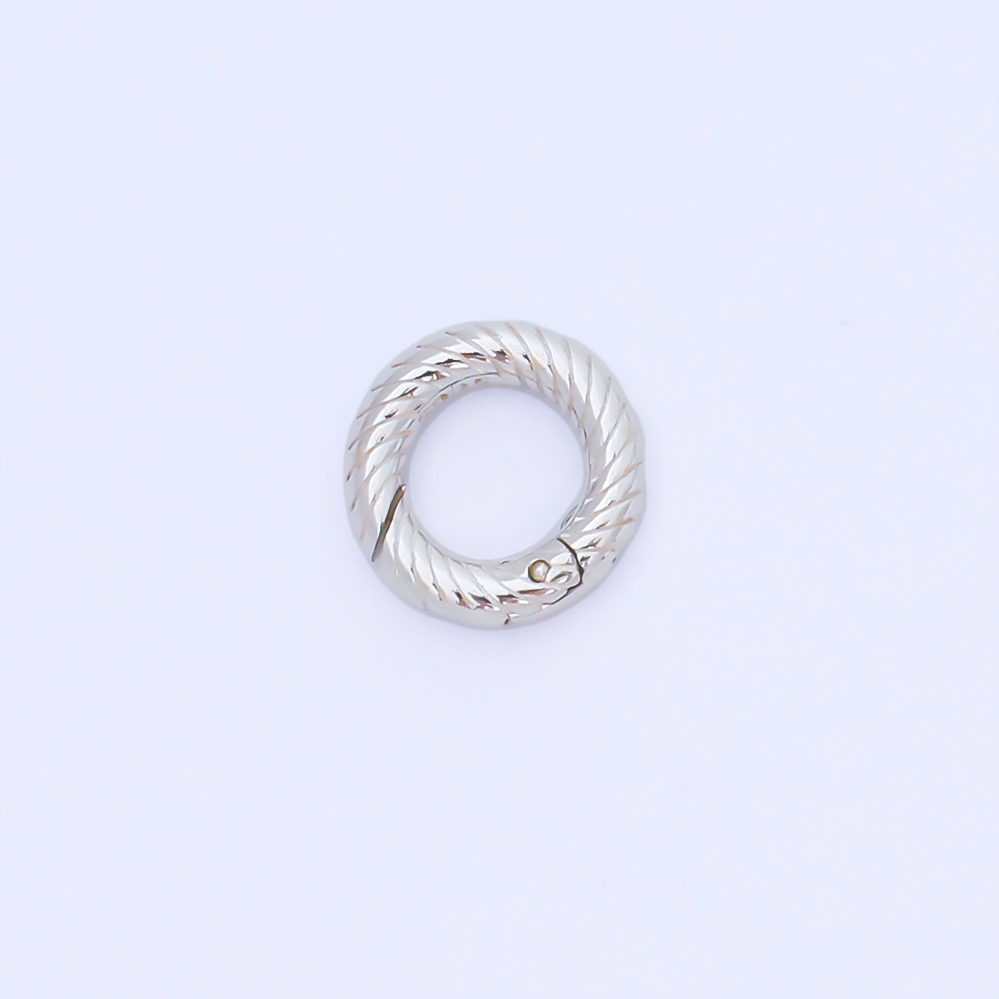 S925 Sterling Silver 10mm Swirl Circle Push Gate Clasp Closure Finding | SL-696