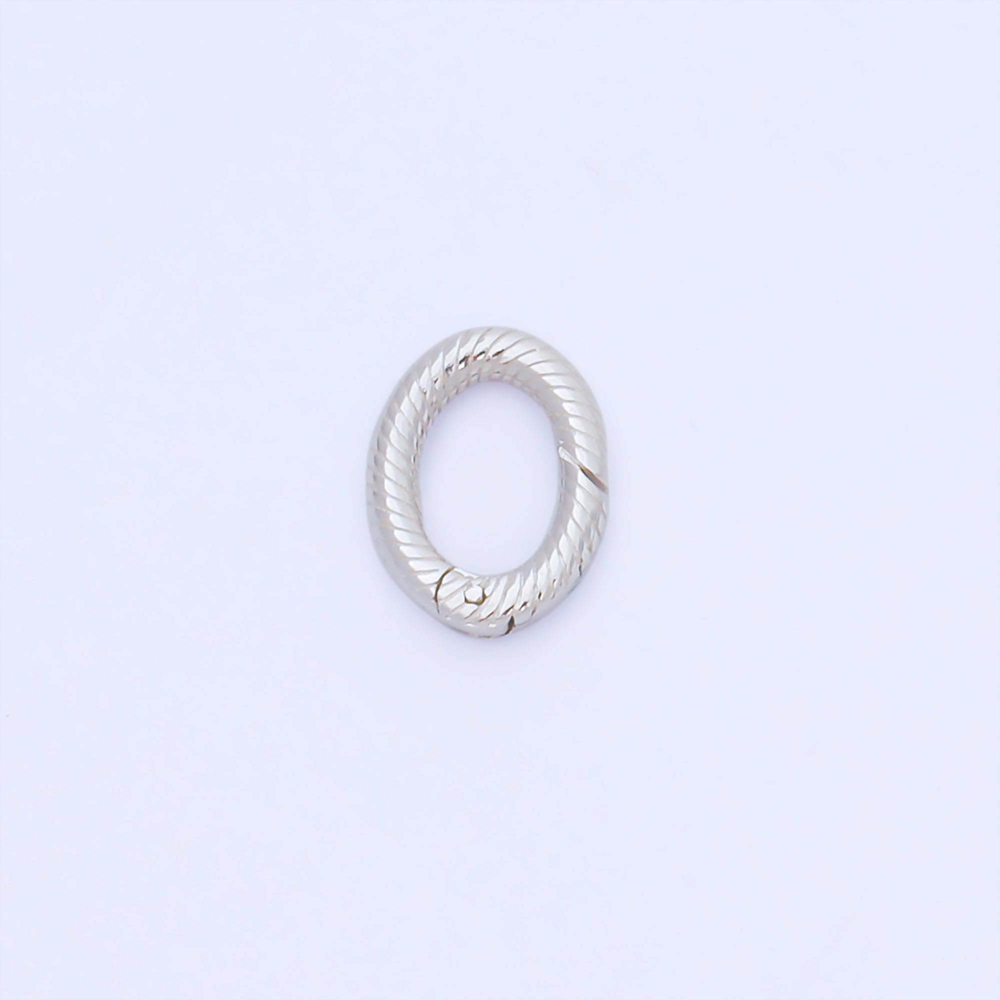 S925 Sterling Silver 10mm Swirl Oval Push Gate Clasp Closure Finding | SL-697